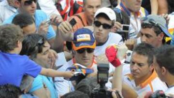 Alonso en el circuito de Cataluña