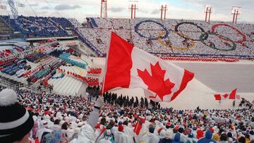 Imagen de archivo de la ceremonia de inauguración de los Juegos Olímpicos de Invierno de Calgary de 1988.