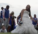 DeAngelo Williams arrasa en las redes con una gran boda zombie