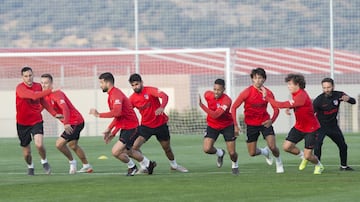 Entrenamiento del Atlético de Madrid en San Rafael