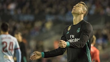 07/01/18 PARTIDO PRIMERA DIVISION
CELTA DE VIGO - REAL MADRID
CRISTIANO RONALDO TRISTEZA