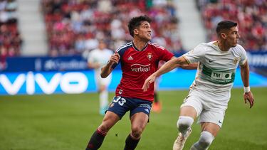 Iker benito durante el partido ante el Elche.