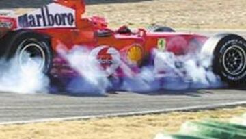 <b>CON PROBLEMAS. </b>Schumacher logró el quinto mejor tiempo.