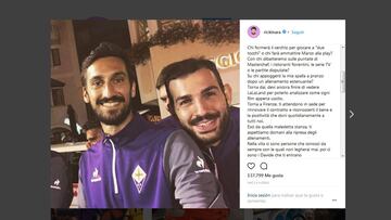 La emotiva carta de Saponara a Davide Astori: "Capitán, sal de esa maldita habitación"