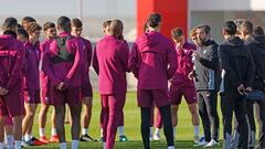 Quique, en un entrenamiento.