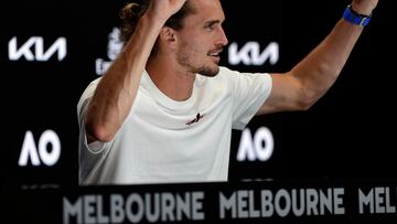 Alexander Zverev, en el media day del Open de Australia.