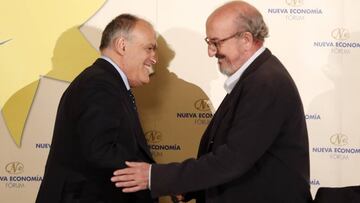 Javier Tebas y Jaume Roures.