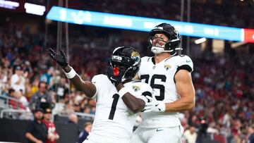 Despite four turnovers, Trevor Lawrence throws three touchdown passes as the Jags defeat the Cardinals in overtime.
