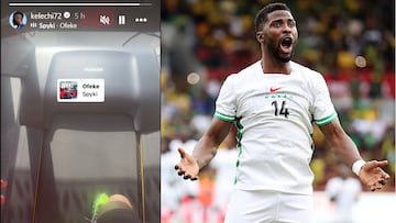 A la izquierda, el storie de Iheanacho.