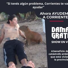 Recital de Damas Gratis, El Polaco y Nene Malo a beneficio por los incendios en Corrientes