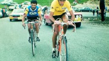 Luis Oca&ntilde;a con Fuente durante el Tour que gan&oacute; en 1973.