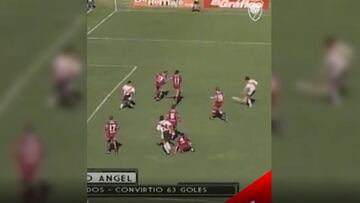 River Plate revive gol de Juan Pablo Ángel rompiendo el arco