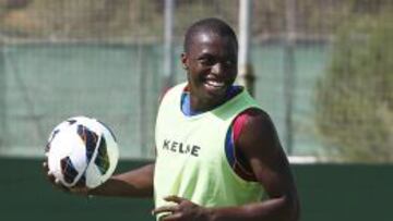 Pape Diop, en el entrenamiento