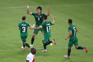 1-0. Marcelo Martins celebr el primer gol.