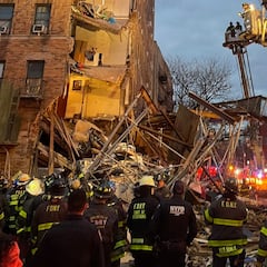 Edificio de seis pisos colapsa parcialmente en Nueva York
