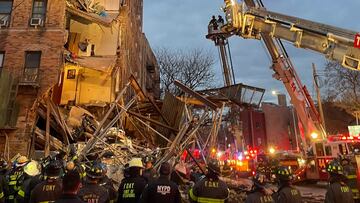 Edificio de seis pisos colapsa parcialmente en Nueva York