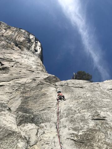 Selah Schneiter se han convertido en la persona más joven (10 años) es escalar el muro de Yosemite situado en las montañas de Sierra Nevada de California.