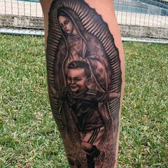 André-Pierre Gignac presume tatuaje de la Virgen de Guadalupe