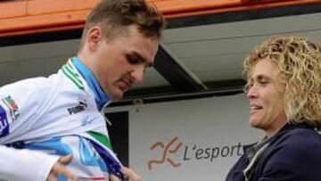 <b>LÍDER BLANQUIVERDE. </b>Voss se subió al podio en Lloret de Mar.