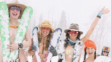 Mujeres esquiadores en el Boot Tan Fest