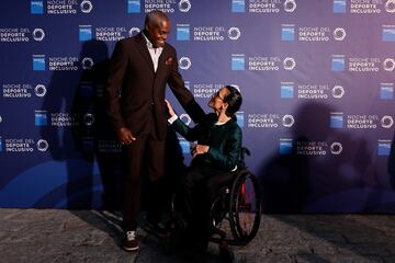 Lewis y Perales, ayer en la Noche del Deporte Inclusivo.
