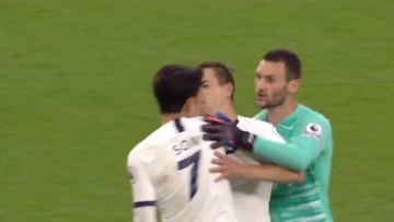 Lloris aclara el incidente del descanso con Son