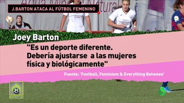 Barton propone reducir las porterías en el fútbol femenino