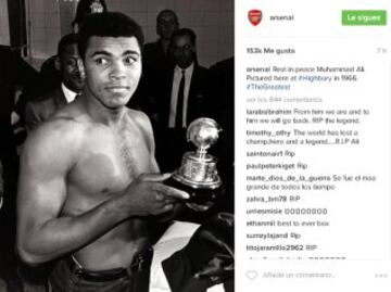 Los deportistas homenajean a Muhammad Ali en las redes sociales