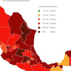 Mapa y casos de coronavirus en México por estados hoy 28 de agosto