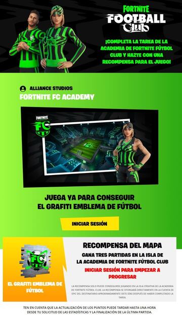 En la web de Academia de Fortnite F&uacute;tbol Club nos explican todos los pasos a seguir