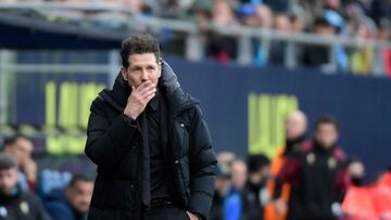 Simeone, en el Cádiz-Atlético.