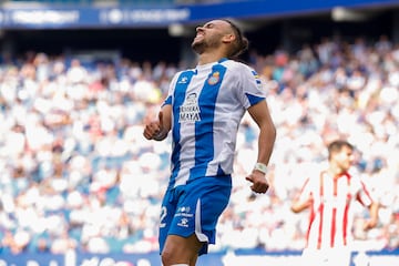 Martin Braithwaite, en el Espanyol-Sporting del pasado domingo.