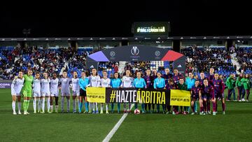 17/01/24 FUTBOL FEMENINO PARTIDO UNICO
SUPERCOPA FEMENINA 2024 SEMIFINAL
BARCELONA - REAL MADRID
FORMACION EQUIPO FOTO FAMILIA