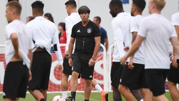 Löw, en un entrenamiento.