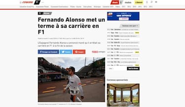 Alonso incendia la prensa: "Es una estrella, la F1 ser¨¢ peor"