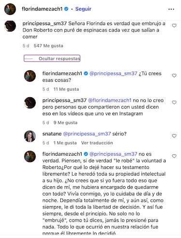 Florinda Meza se defiende ante las acusaciones de hacerle un ‘embrujo’ a Chespirito con una comida
