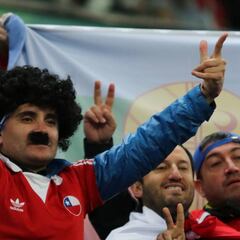 Belleza y color en la previa de las semifinales de Chile-Perú