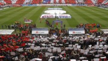 El Calderón, que se llenó en el derbi, vivirá un gran ambiente ante el Barcelona.