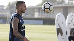 Santiago 8 de febrero 2018.
 El jugador de Universidad de Chile, Mauricio Pinilla, durante el entrenamiento realizado en el CDA.
 
 Javier Torres/Photosport
 
 
 