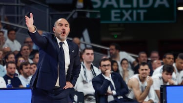 Chus Mateo, en un partido del Madrid.