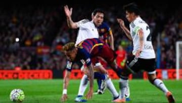 Neymar, ante el Valencia.