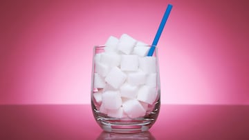 Glass filled with sugar