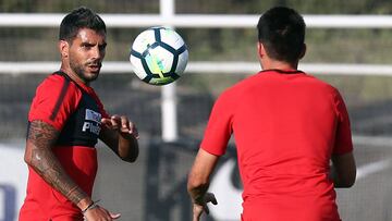 Filipe se entrenó con el resto del grupo pero a menor ritmo