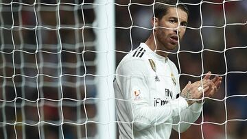 Ramos durante el partido ante el Barcelona