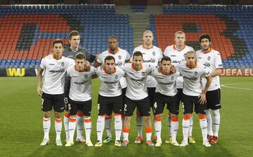 Once del Valencia que jugó en Basilea a puerta cerrada.