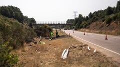 Así ha quedado la carretera tras el accidente de Diogo Jota