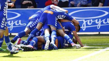 Los jugadores del Alavés.