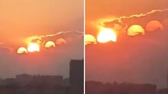 Viral sensation: ‘seven suns’ light up the sunset in mind-blowing optical phenomenon