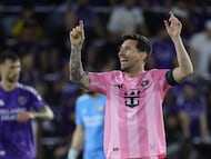 ORLANDO, FLORIDA - MARCH 01: Lionel Messi #10 of Inter Miami CF celebrates after scoring the team's second goal during the MLS match between Orlando City SC and Inter Miami CF at Inter&Co Stadium on March 01, 2026 in Orlando, Florida. Alex Menendez/Getty Images/AFP (Photo by Alex Menendez / GETTY IMAGES NORTH AMERICA / Getty Images via AFP)