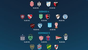 Torneo Liga Profesional: fecha 1, días y horarios